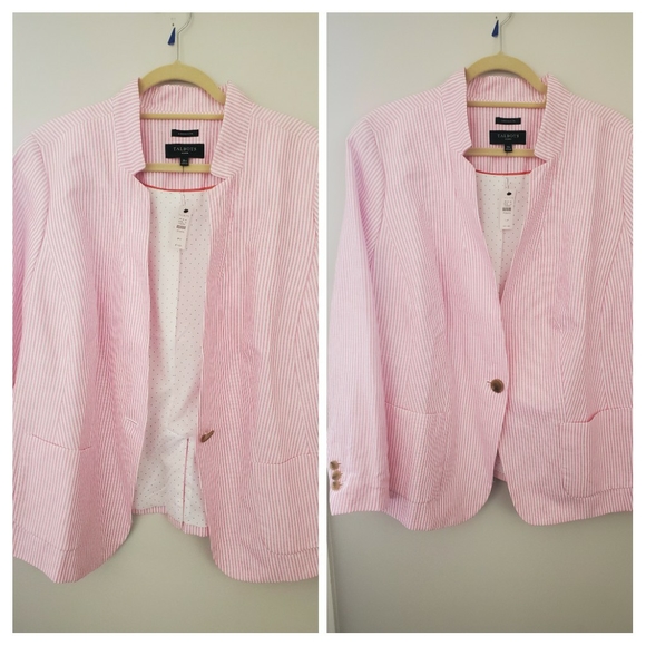 Talbots 18W Pink Lightweight blazer - Picture 2 of 4